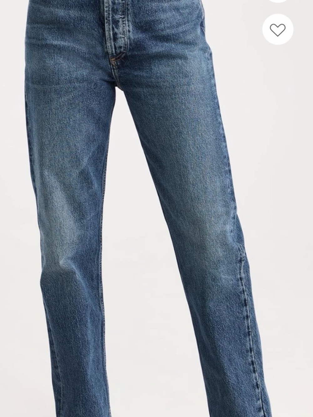 Agolde Classic Straight-Leg Blue Jeans